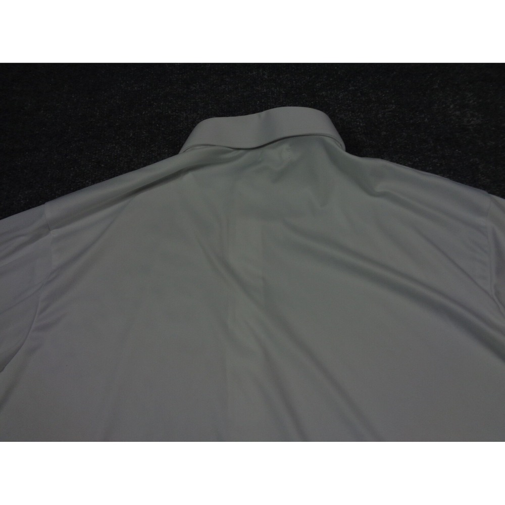 Collars & Co Shirt Men XL White Plaid Polo Dress Collar Performance Golf - Picture 5 of 9